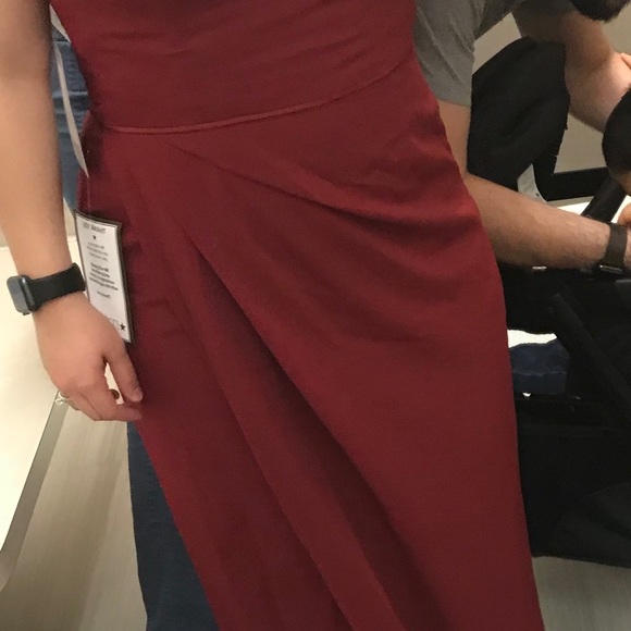 Women’s JS Collections Red Off The Shoulder Long Dress Prom Graduation Wedding - Picture 14 of 15